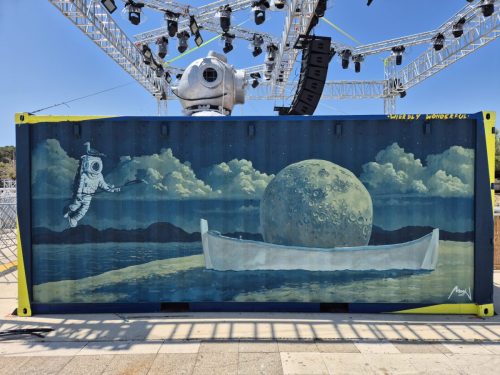 The moonlit beach with a seagul, Pag, collab with 4 a.m. agency, 2025.